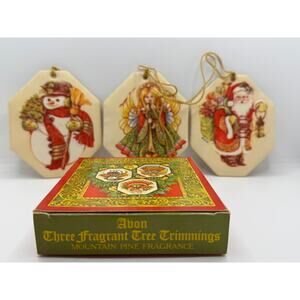 Avon cloth ornaments with original box